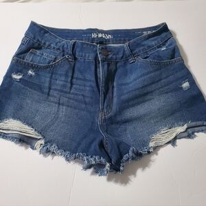 Rewash Distressed Blue Jean Shorts